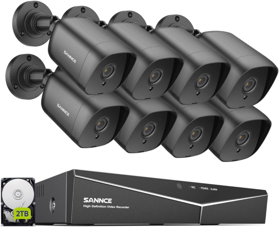 SANNCE Surveillance Camera Set 8CH 5MP Lite DVR Recorder