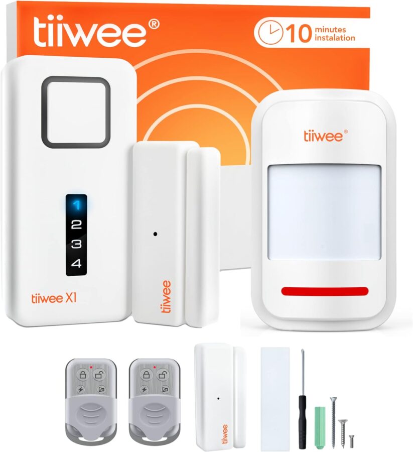 Tiiwee Home Alarm System Kits, Alarm System with Window or Door Sensors