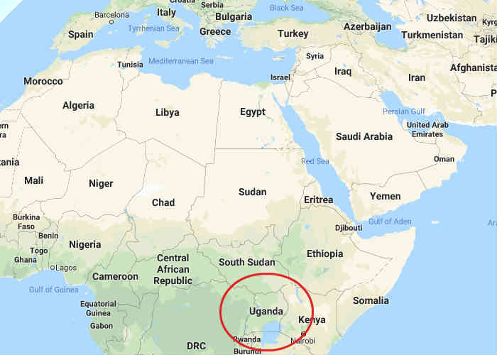 Uganda's map